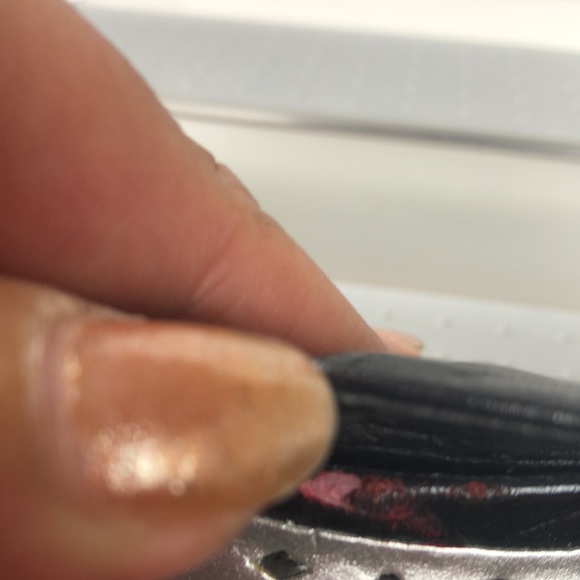 BCBG Girls Lucite Heel Peep Toe Black Shoes size 10 - Picture 12 of 16